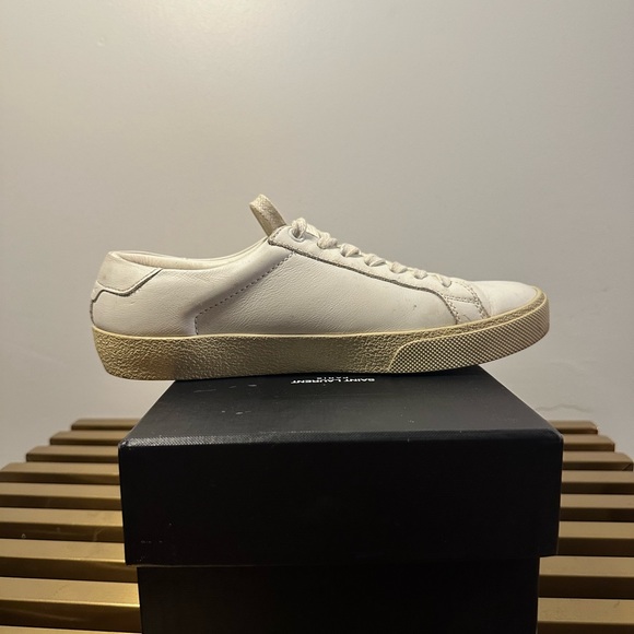 SAINT LAURENT SL06 COURT CANVAS SIGNATURE SNEAKER size 7 missing insoles - Picture 10 of 12